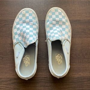 Vans Women’s Size 7.5    Light Blue and white